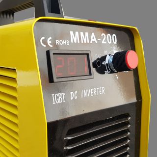 ИНВЕРТОРЕН ЕЛЕКТРОЖЕН ММА-200 YELLOW С ДИСПЛЕЙ 